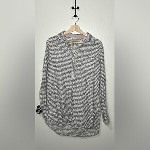 Victoria's Secret Black and White Button Down Shirt